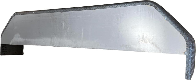 72x10x19 Inch 14 gauge Treadplate Double Break Trailer Fender Smooth Back