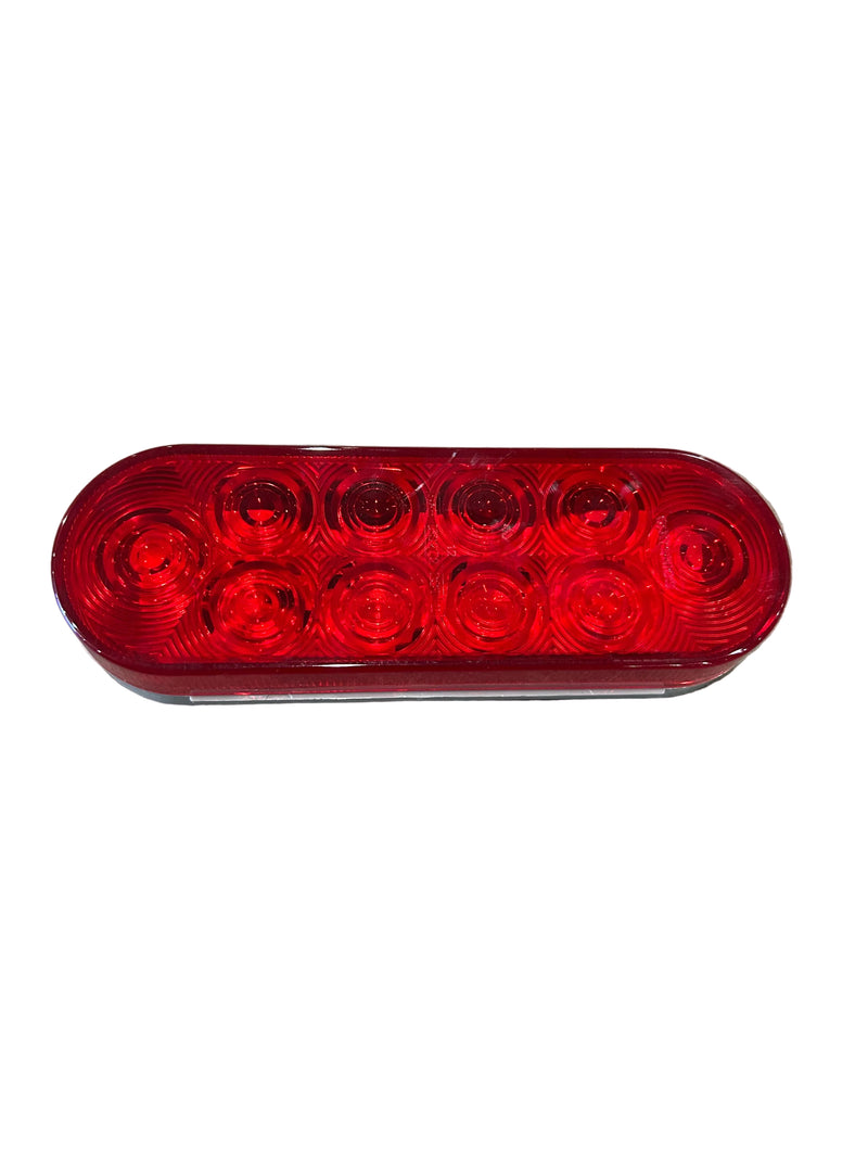 6 Inch Oval LED 10 Diode Red Tail Light