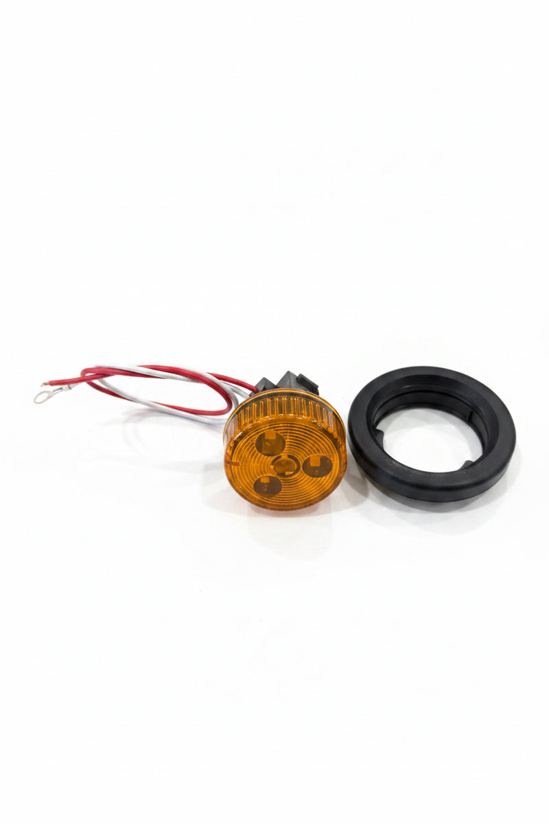 2 Inch Round LED Amber 4 Diode Light Kit with Grommet and Harness