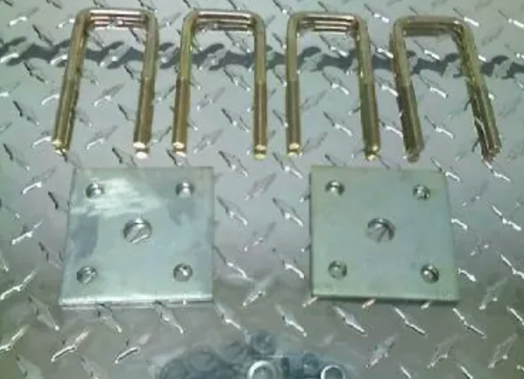 Zinc Plated U Bolt Kit for 1.75 Inch Square Axles