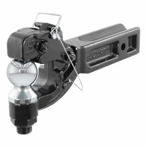 CURT Ball Mount Receiver Hitch 20,000 GTW 2-1/2 x 2-1/2 Inch Receivers, 15 Inch Length