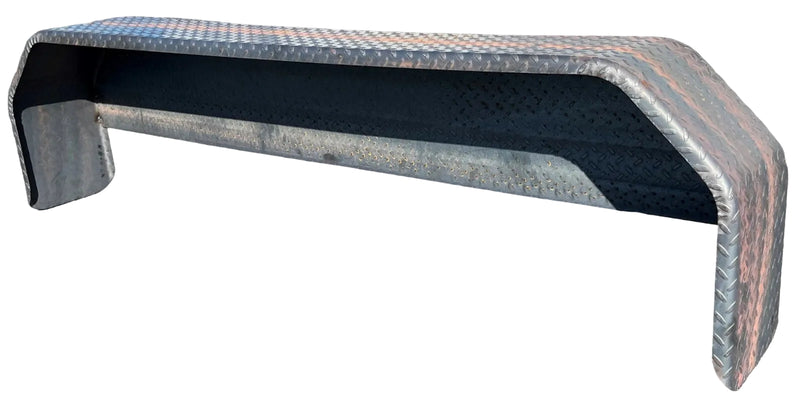 72x10x19 Inch 14 gauge Treadplate Double Break Trailer Fender