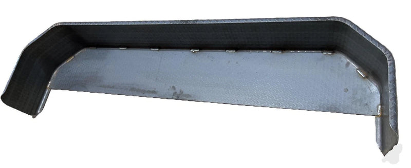 72x10x19 Inch 14 gauge Treadplate Double Break Trailer Fender