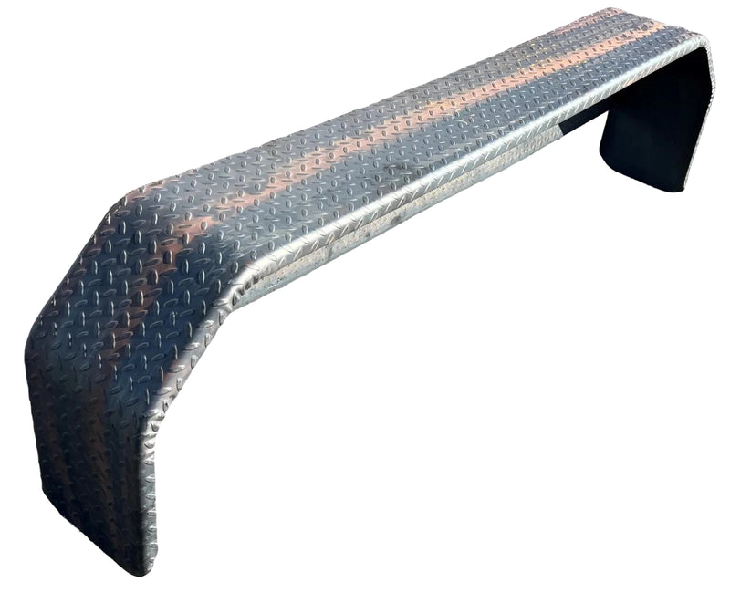 72x10x19 Inch 14 gauge Treadplate Double Break Trailer Fender