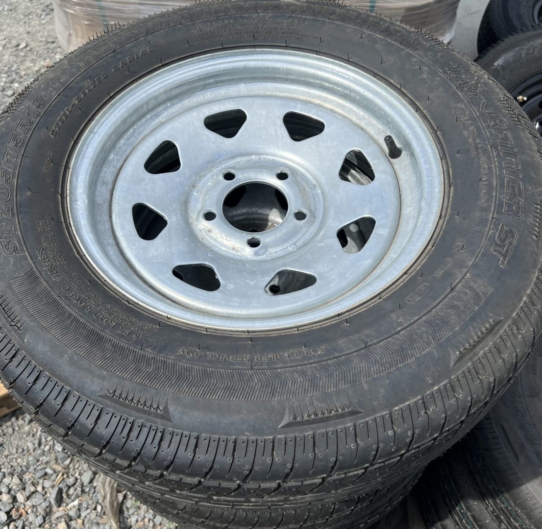 13″ ST175/80D13 SILVER Modular Hole Bias Assembly Trailer Parts Kingdom