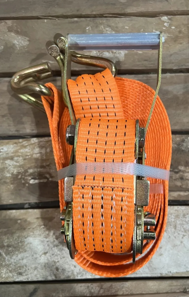2 x 27 Wide Handle Ratchet Strap with Wire Hook